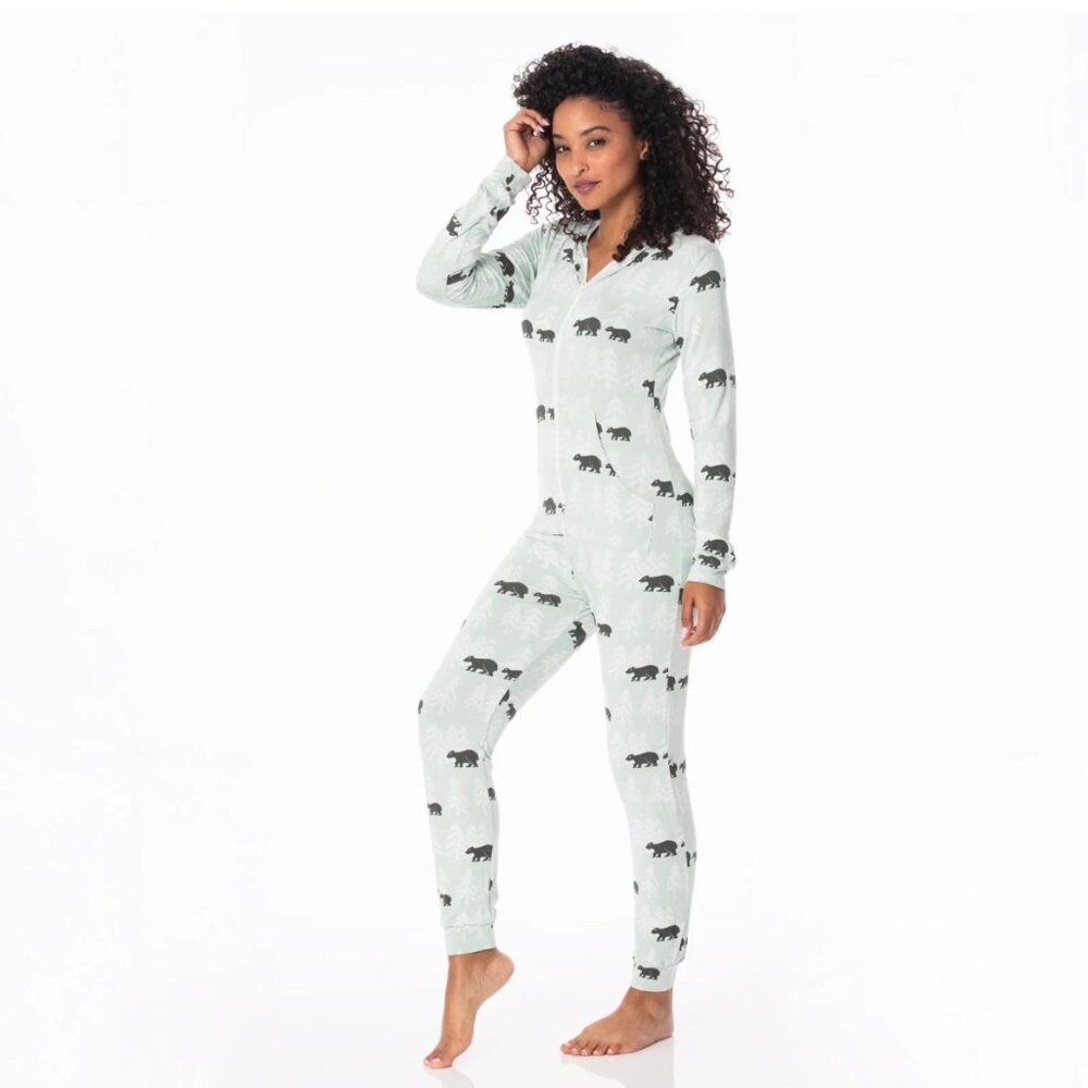 Kickee Pants Women's Long Sleeve Jumpsuit with Hood | Size Medium